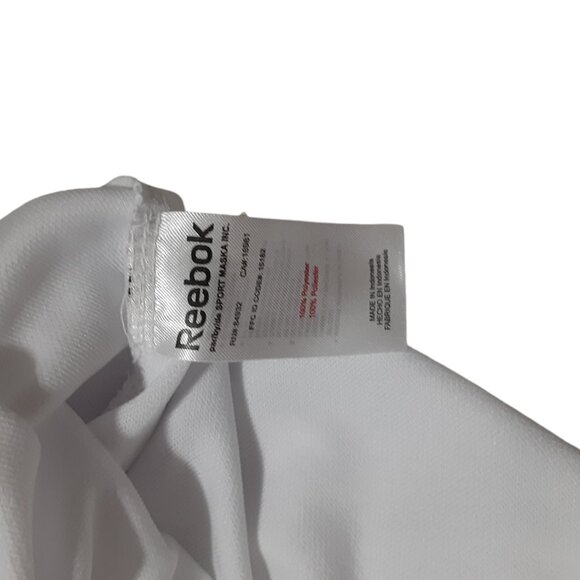 Reebok Goalie Style Practice Jersey White with Black Adult Hockey - Picture 3 of 4